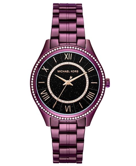 michael kors women's lauryn plum stainless steel bracelet watch 38mm|Mini Lauryn Pavé Two.